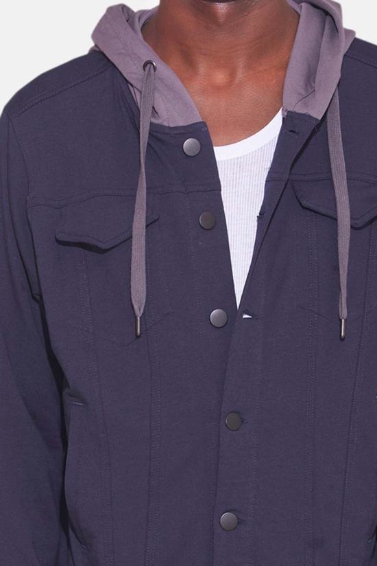  Blue&Cream 자켓 블루&크림 라이트 트러커 후드 네이비/차콜 - BLUE&CREAM