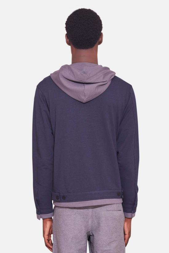  Blue&Cream 자켓 블루&크림 라이트 트러커 후드 네이비/차콜 - BLUE&CREAM