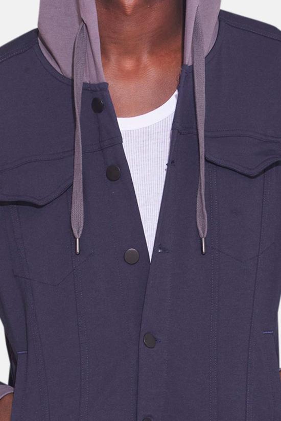  Blue&Cream 자켓 블루&크림 라이트 트러커 후드 네이비/차콜 - BLUE&CREAM