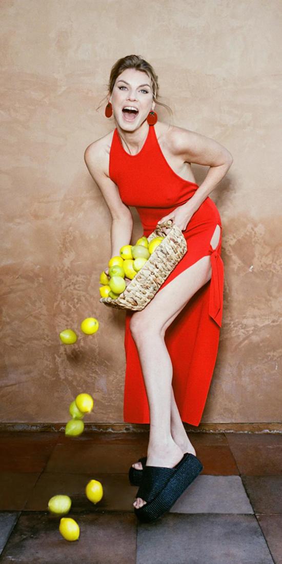  사이먼밀러 롱 원피스 사이먼 밀러 준조 드레스 레트로 레드 - SIMONMILLER