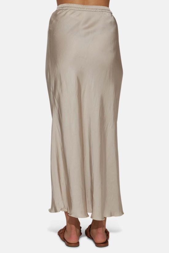  더 타일 클럽 롱 스커트 타일 클럽 아냐 새틴 스커트 샴페인 - THE TILE CLUB