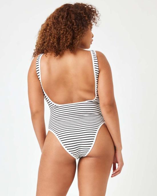  엘스페이스 원피스 수영복 LSpace 코코  세일 앨런 스트라이프 - L SPACE