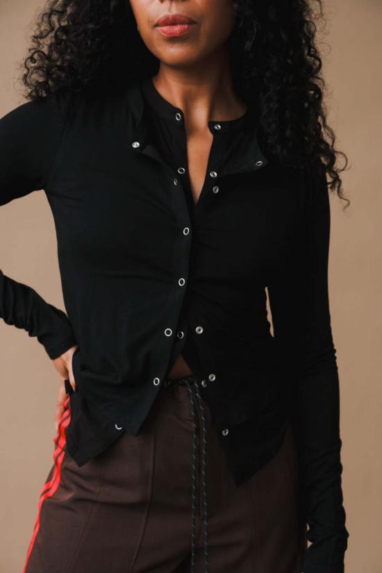  길 가디건 젤 스냅 카디건 - GEEL