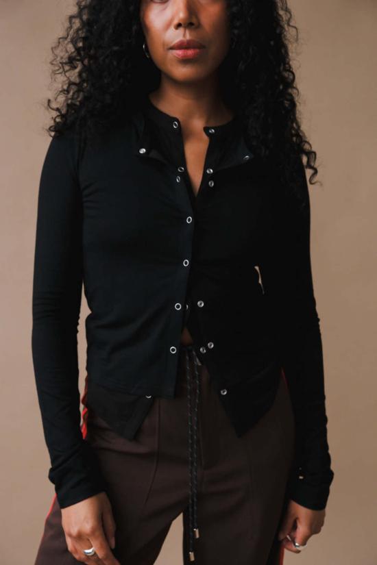  길 가디건 젤 스냅 카디건 - GEEL