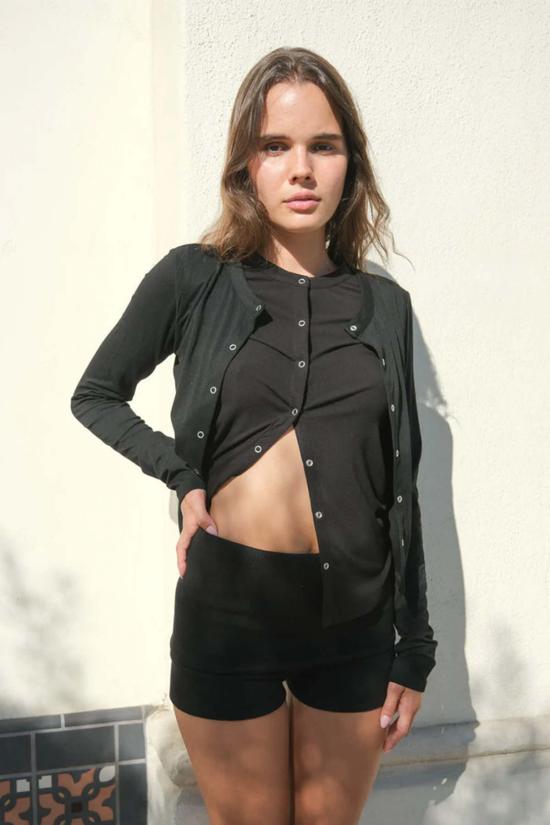  길 가디건 젤 스냅 카디건 - GEEL