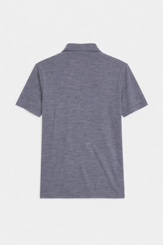  Blue&Cream 반팔 셔츠 블루&크림 반팔 버튼다운 슬럽 저지 그레이 헤더 - BLUE&CREAM