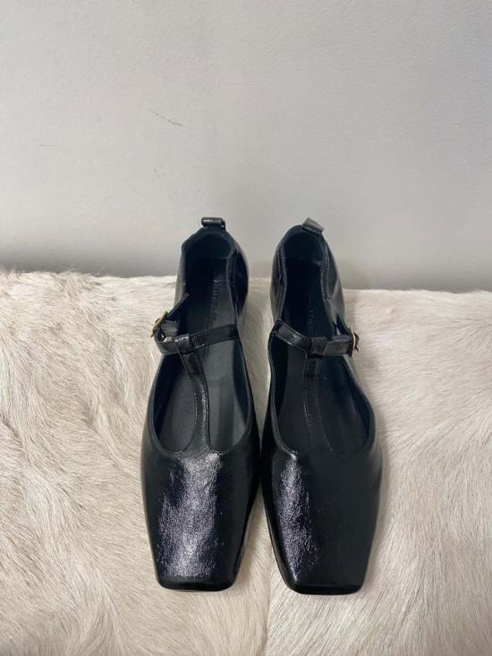  NuDE of Scandinavia 뮬/슬리퍼 Nu De Of Scandinavia Chloe T 스트랩 발레 플랫 블랙 - OTHER BRANDS
