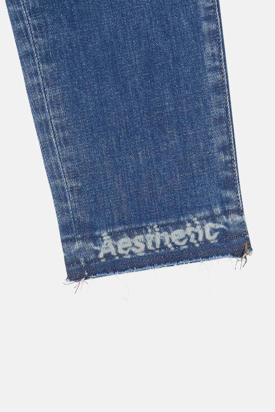  마우지 데님 팬츠 Moussy Clarence 스키니 진 라이트 블루 - MOUSSY