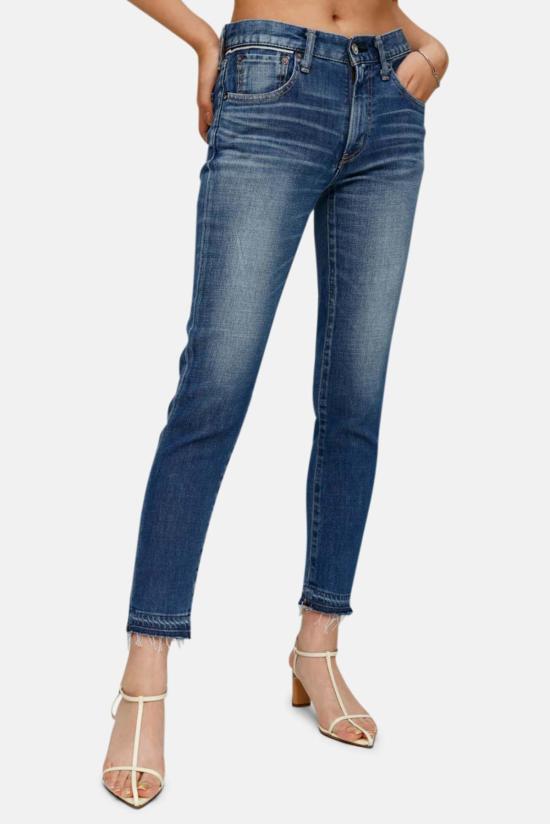  마우지 데님 팬츠 Moussy Clarence 스키니 진 라이트 블루 - MOUSSY