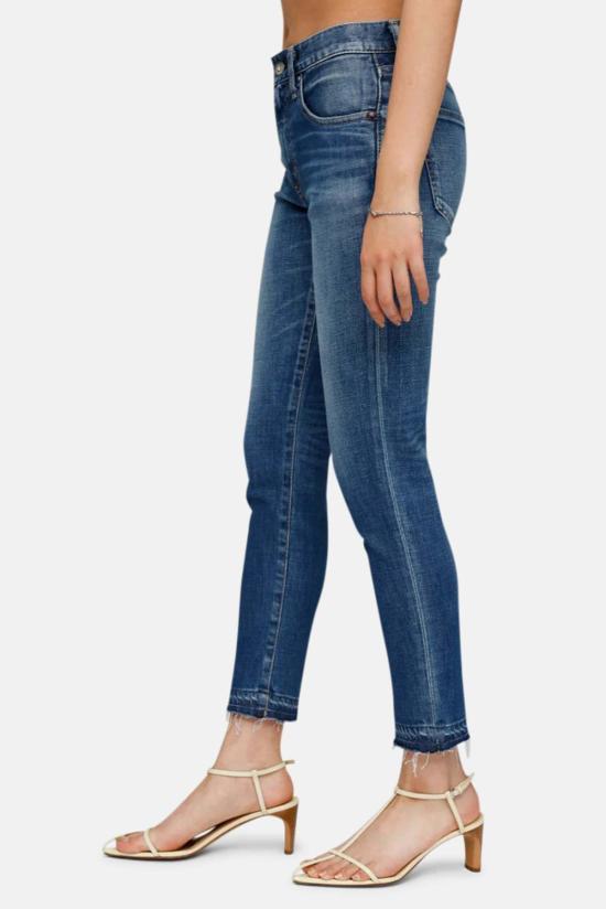  마우지 데님 팬츠 Moussy Clarence 스키니 진 라이트 블루 - MOUSSY