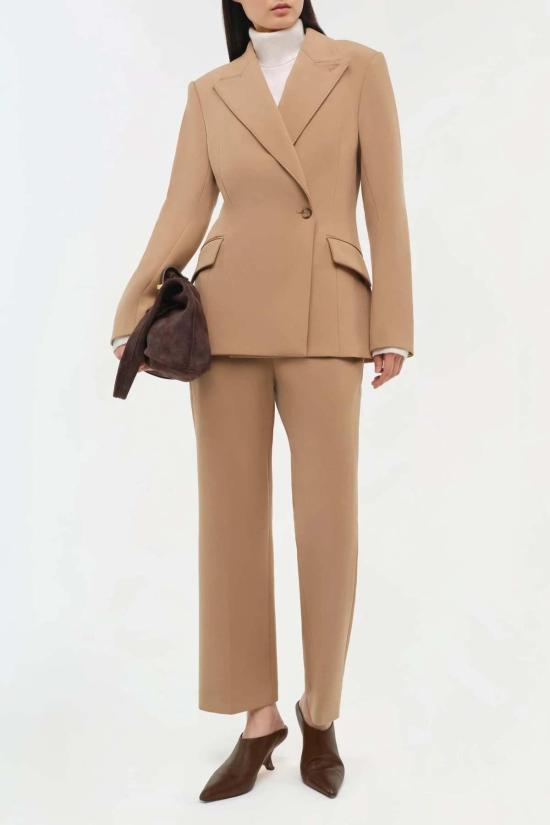  심카이 스트레이트 팬츠 Simkhai Mackenzie 스트레이트 레그 팬츠 카멜 - SIMKHAI