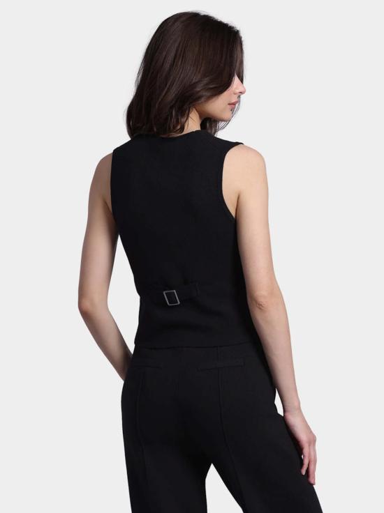  미니 로즈 베스트 코튼 블렌드 조끼 블랙 - MINNIE ROSE