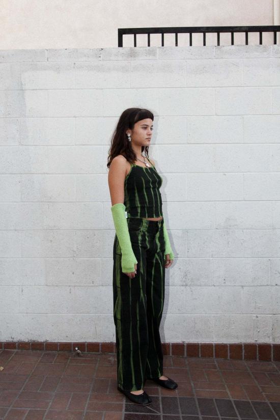  케이코 크롭 팬츠 Kk Co Meteor Pant Lime Jupiter Dye - KKCO