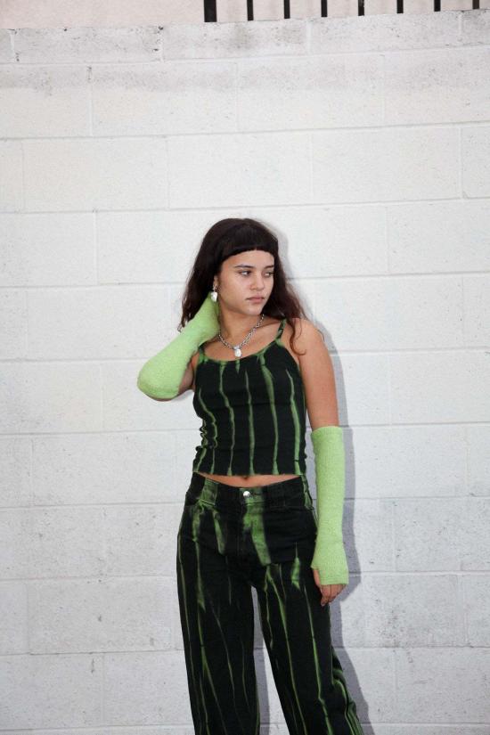  케이코 크롭 팬츠 Kk Co Meteor Pant Lime Jupiter Dye - KKCO