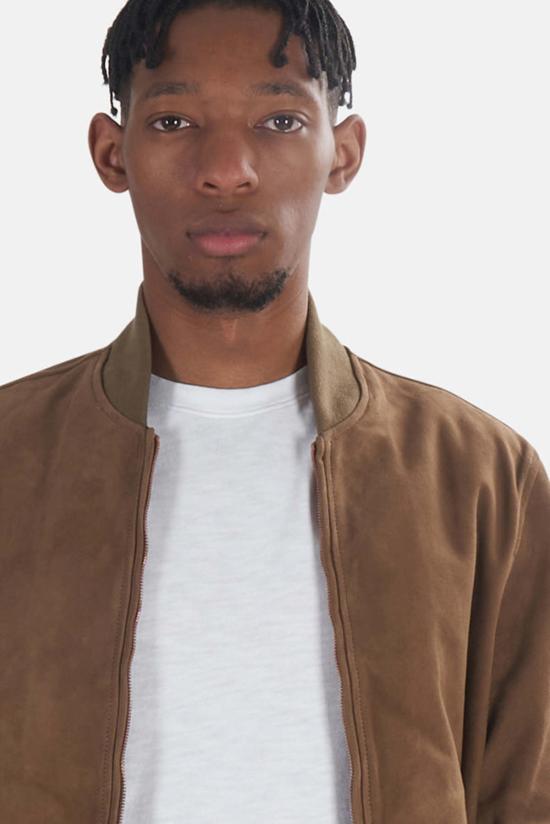  PRESIDENTS 자켓 프레지던트 레더 스웨이드 봄버 베이지 - PRESIDENT'S