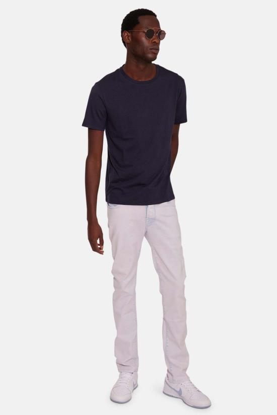  Blue&Cream 반팔 셔츠 블루&크림 럭스 저지 티 다크 네이비 - BLUE&CREAM