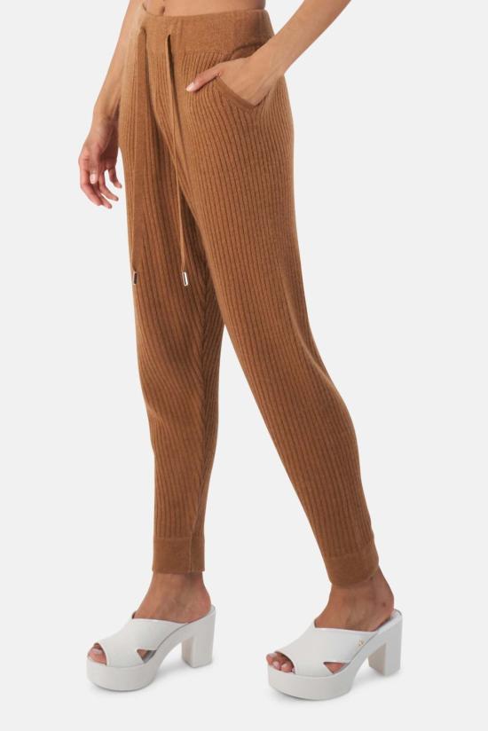  더 타일 클럽 스트레이트 팬츠 플로렌스 리브 캐시미어 팬츠 피칸 러스트 - THE TILE CLUB