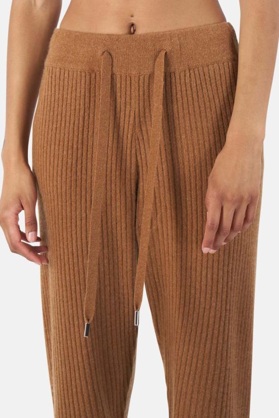  더 타일 클럽 스트레이트 팬츠 플로렌스 리브 캐시미어 팬츠 피칸 러스트 - THE TILE CLUB