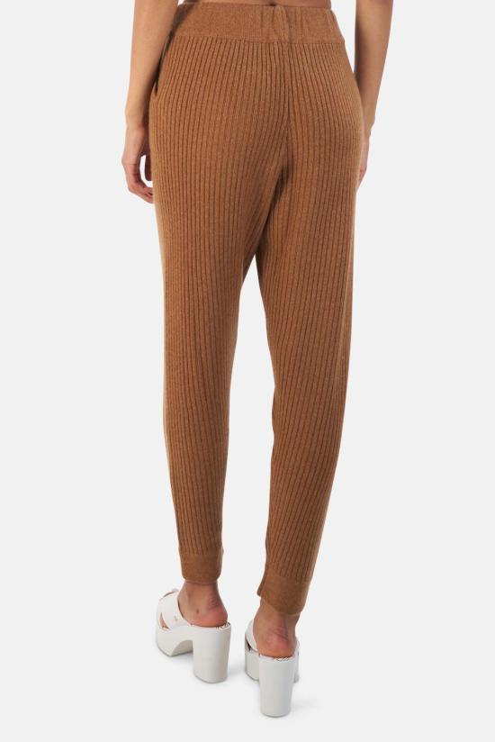  더 타일 클럽 스트레이트 팬츠 플로렌스 리브 캐시미어 팬츠 피칸 러스트 - THE TILE CLUB