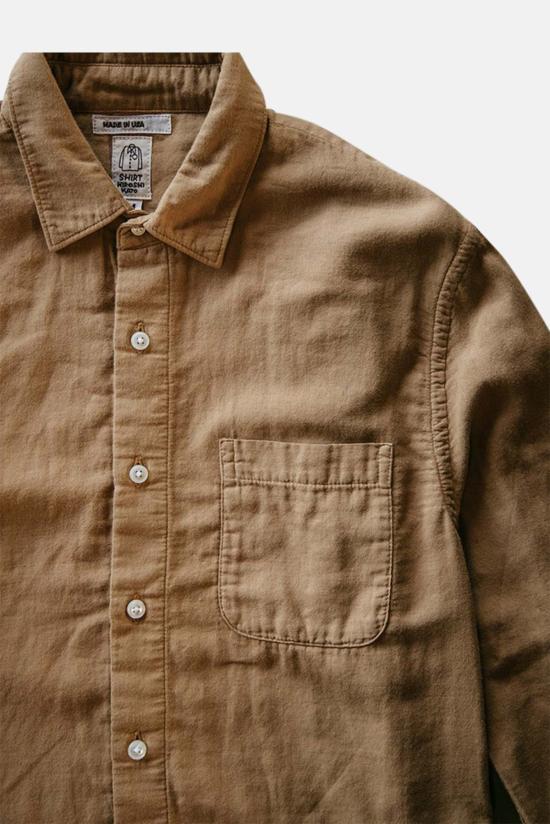  KATO 긴팔 셔츠 카토 리퍼 더블 거즈 셔츠 캐멀 - KATO