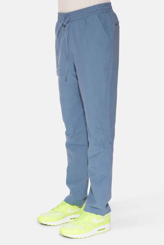  블루&크림 스트레이트 팬츠 베스트 리넨 팬츠 블루 - BLUE&CREAM