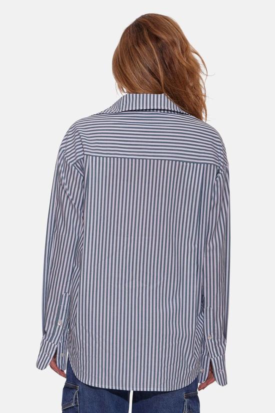  Blue&Cream 후드 티셔츠 블루 앤 크림 포피 버튼다운 팝린 셔츠 그린 스트라이프 - BLUE&CREAM