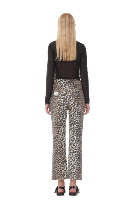  가니 블라우스 메시 롱슬리브 롤넥  블랙 - GANNI