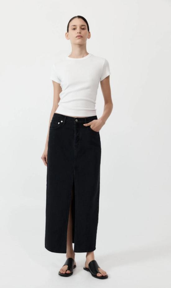  세인트아그니 데님 팬츠 세인트 아그니 데님 맥시 스커트 워시드 블랙