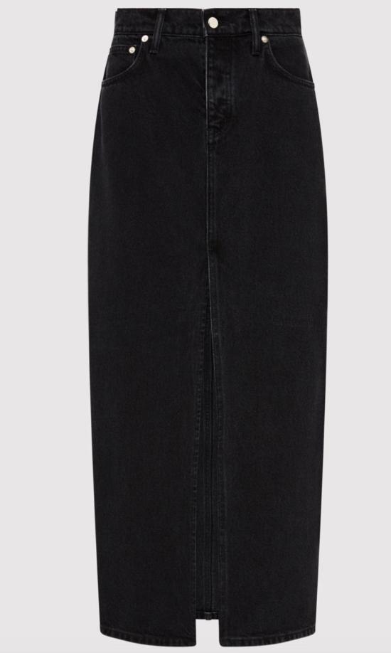  세인트아그니 데님 팬츠 세인트 아그니 데님 맥시 스커트 워시드 블랙 - ST.AGNI
