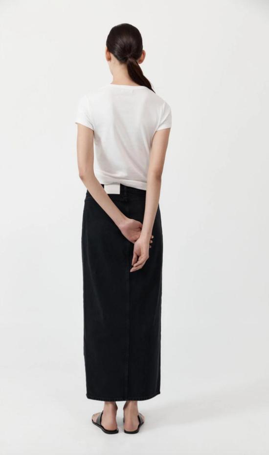  세인트아그니 데님 팬츠 세인트 아그니 데님 맥시 스커트 워시드 블랙 - ST.AGNI