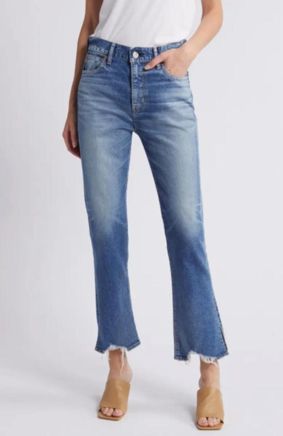  마우지 데님 팬츠 무시 Mv 브라이어우드 플레어 블루 - MOUSSY