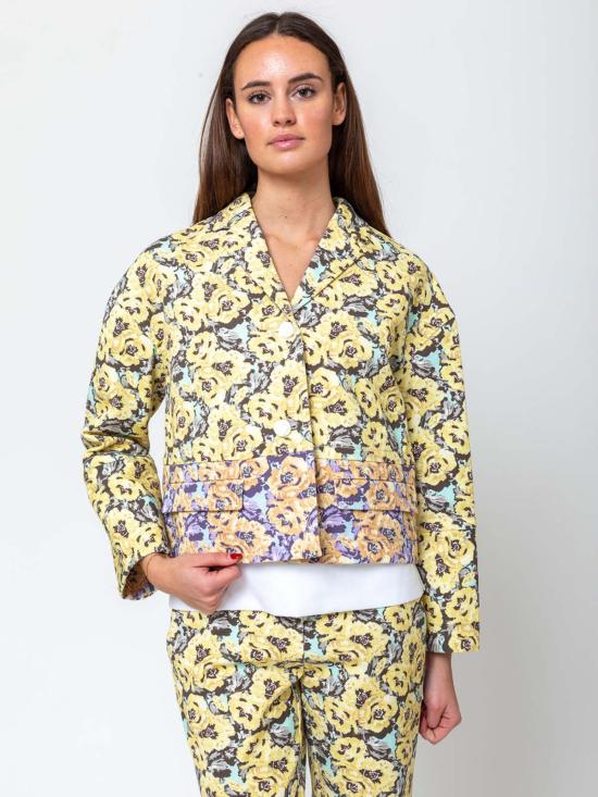  오디 자켓 프린트 데님 재킷 넥타 - ODEEH