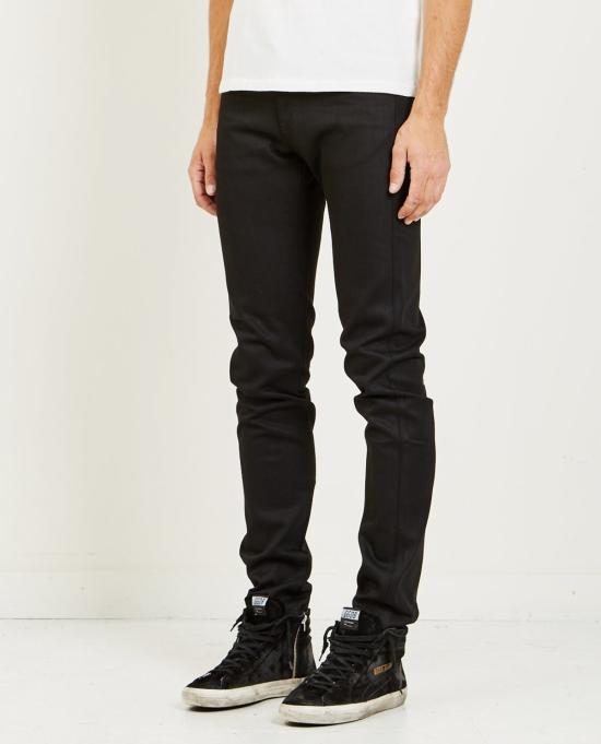  네이키드 & 페이머스 데님 팬츠 네이키드 앤 페이머스 슈퍼 가이 솔리드 블랙 셀비지 진 솔리드 블랙 - NAKED & FAMOUS