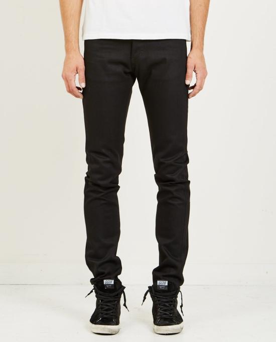  네이키드 & 페이머스 데님 팬츠 네이키드 앤 페이머스 슈퍼 가이 솔리드 블랙 셀비지 진 솔리드 블랙