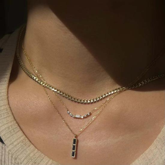  제니 권 디자인스 목걸이/팬던트 제니 권 디자인 다이아몬드 미뉴에트 목걸이 14K 화이트/14K 로즈/14K 옐로우