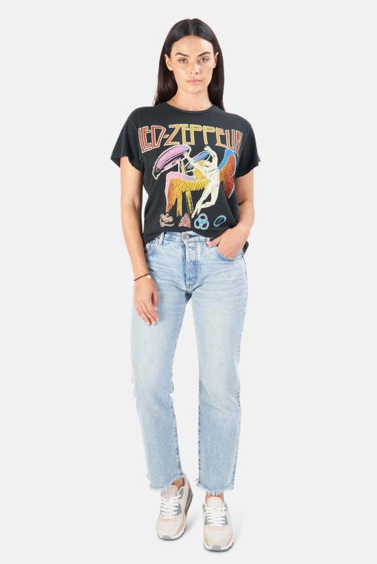  마우지 데님 팬츠 Moussy Peoria 스트레이트 진 라이트 블루