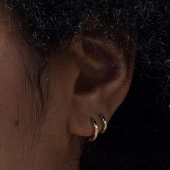  잭 앤 지 이어링 잭 + G 스너기 후프 14k 옐로우 골드