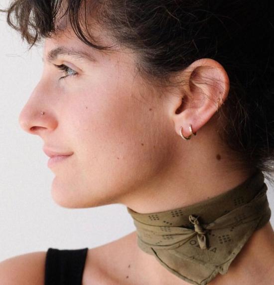  잭 앤 지 이어링 잭 + G 스너기 후프 14k 옐로우 골드 - JACK + G