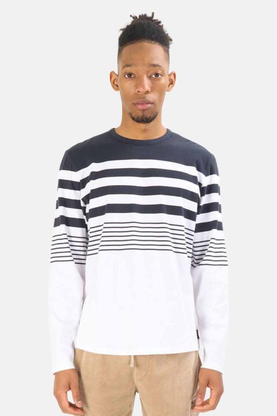  04651/트립인어백 긴팔 티셔츠 04651/ 저지 스트라이프 롱슬리브 티 화이트