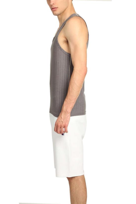  브룸 민소매 티셔츠 V / 룸 차콜 니트 탱크 그레이 - V::ROOM