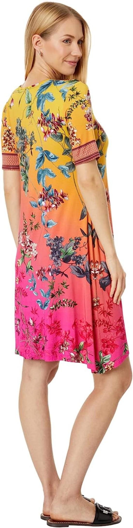  조니 와스 숏 원피스 Johnny Was Emboy 스윙 니트 미니 드레스 멀티 - JOHNNY WAS