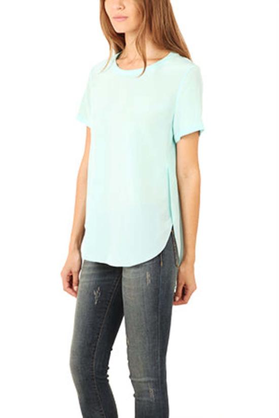  3.1 필립림 반팔 티셔츠 3.1 필립 림 오버랩 사이드 심 티셔츠 Azure - 3.1 PHILLIP LIM