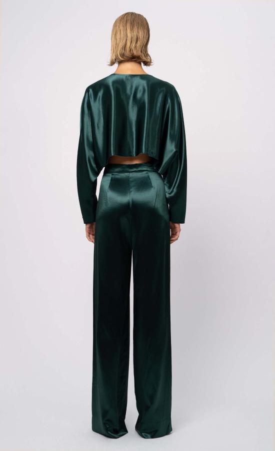  논살란트 레이블 민소매 티셔츠 넌캐럴런트 라벨 에밀리아 크롭 에메랄드 - NONCHALANT LABEL