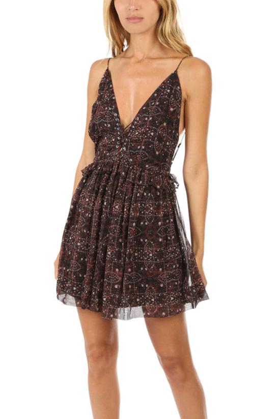  Magali Pascal 숏 원피스 마갈리 파스칼 인카 드레스 에스닉 와인