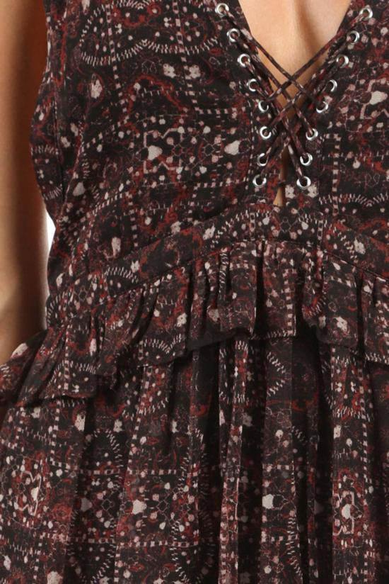  Magali Pascal 숏 원피스 마갈리 파스칼 인카 드레스 에스닉 와인 - OTHER BRANDS