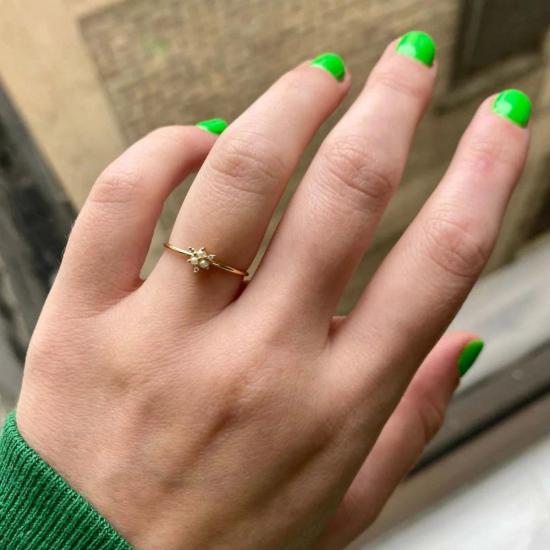  제니 권 디자인스 반지 제니 권 디자인 진주 다이아몬드 스노우플레이크 링 멀티