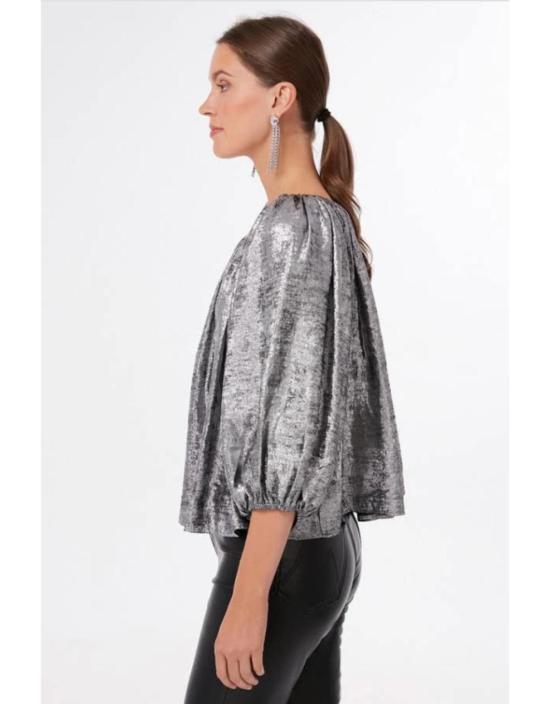  더 그레이트 긴팔 티셔츠 . 팔메테 탑 실버 - THE GREAT