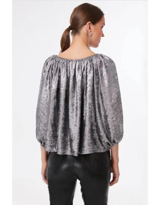  더 그레이트 긴팔 티셔츠 . 팔메테 탑 실버 - THE GREAT