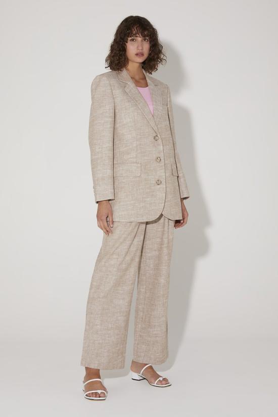  한센 앤 그레텔 자켓 한센앤그레텔 몬타나 오버사이즈 블레이저 라떼 - HANSEN & GRETEL