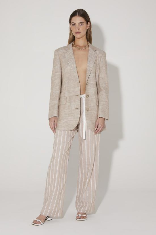  한센 앤 그레텔 자켓 한센앤그레텔 몬타나 오버사이즈 블레이저 라떼